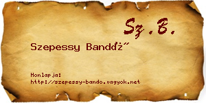 Szepessy Bandó névjegykártya